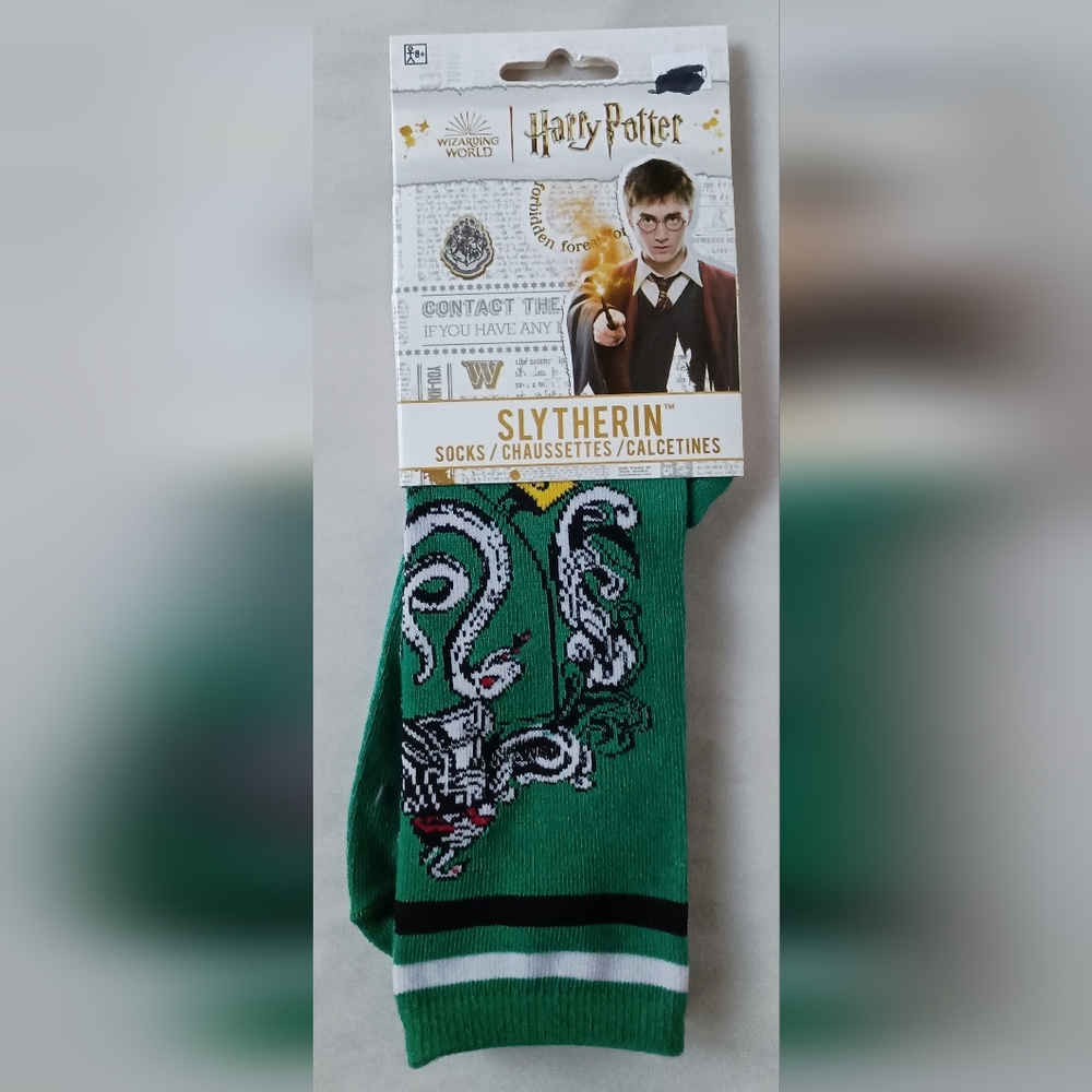 1 Pair Harry Potter Slytherin Green Cosplay Socks OSFM WB New NOS 2022